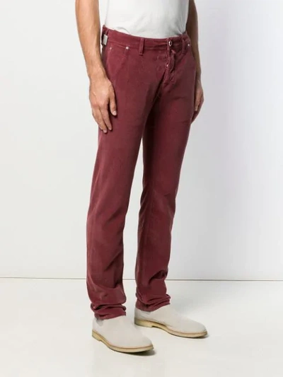Shop Jacob Cohen J613 Straight-leg Trousers In Red