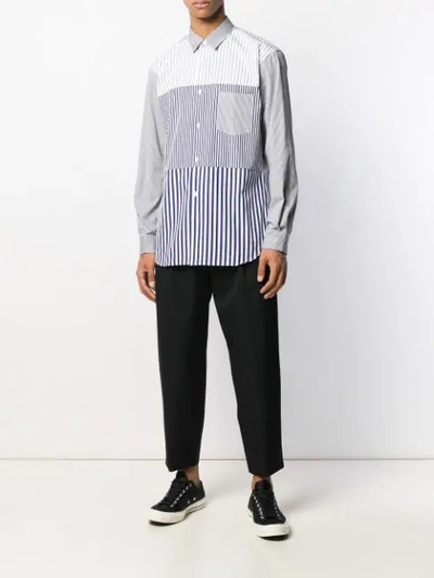 Shop Comme Des Garçons Shirt Striped Print Shirt In White