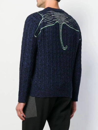 Shop Kenzo Embroidered Tiger Logo Sweater In Blue