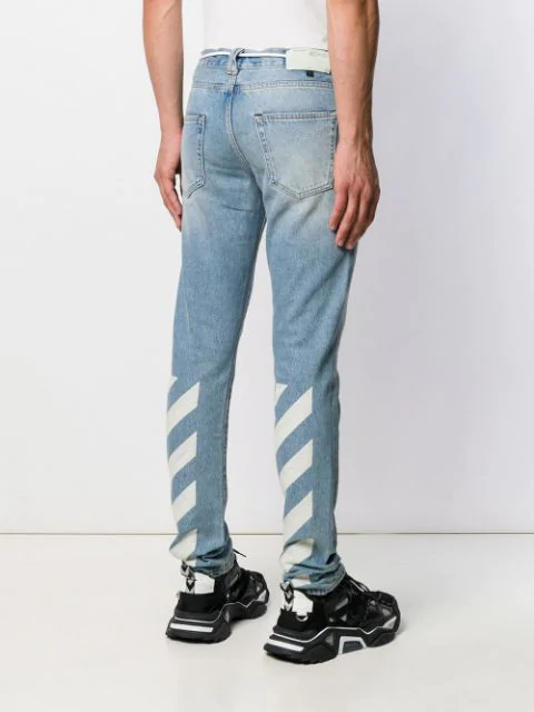 off white diagonal jeans