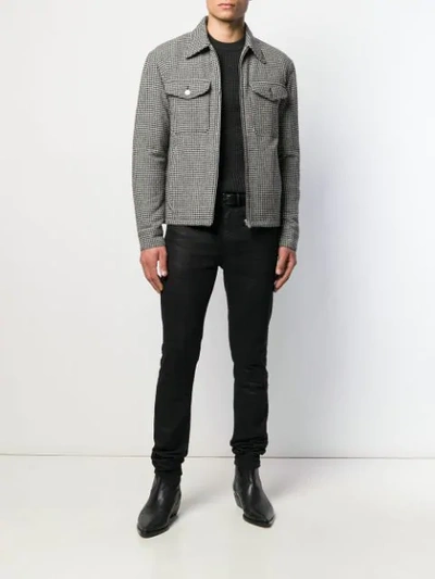 Shop Sandro Morrissey Jacket In 209 Noir/blanc