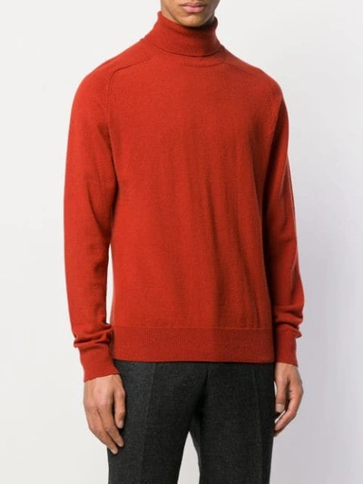 Shop Ami Alexandre Mattiussi Turtleneck Sweater In Orange