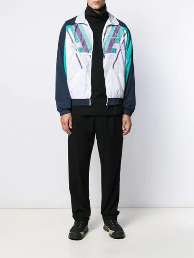 SERGIO TACCHINI STRIPE PRINT BOMBER JACKET 