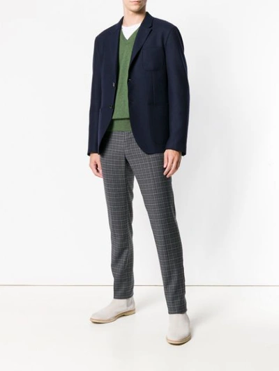 Shop Loro Piana Fine Knit V-neck Sweater - Green