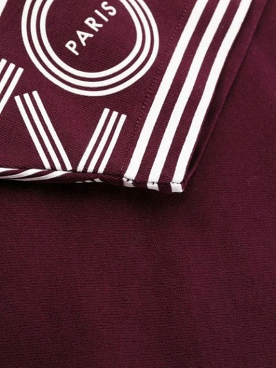 Shop Kenzo Striped Logo T-shirt In 23bbordeaux
