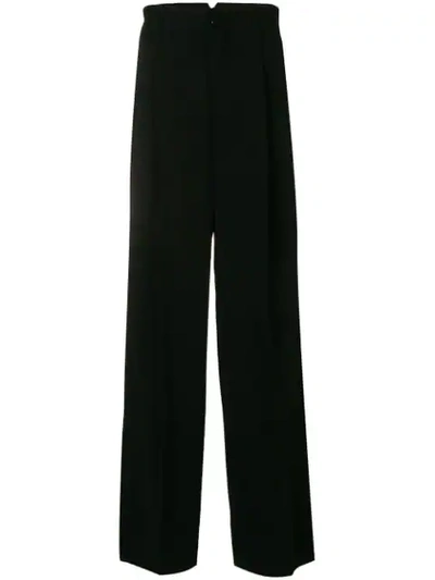 Shop Dsquared2 Wide Leg Pleated Trousers In Black