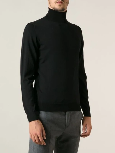 Shop Drumohr Roll Neck Knit Sweater In Black