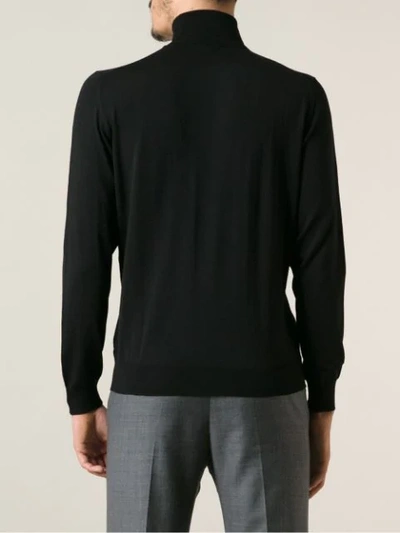 Shop Drumohr Roll Neck Knit Sweater In Black