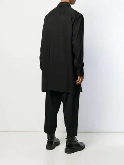 Shop Yohji Yamamoto Oversized Poplin Shirt In Black