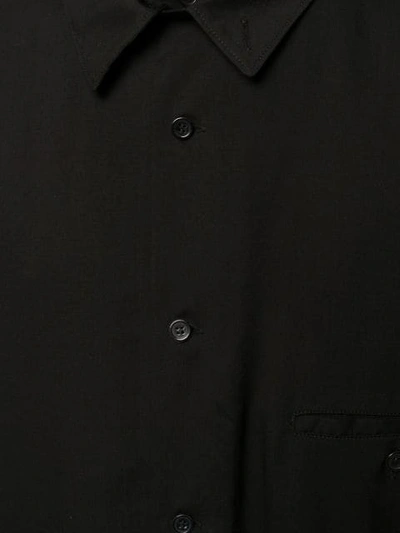 Shop Yohji Yamamoto Oversized Poplin Shirt In Black