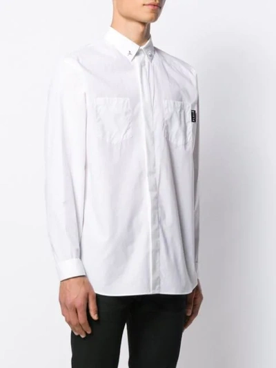 Shop Philipp Plein Embellished Skull Shirt In White