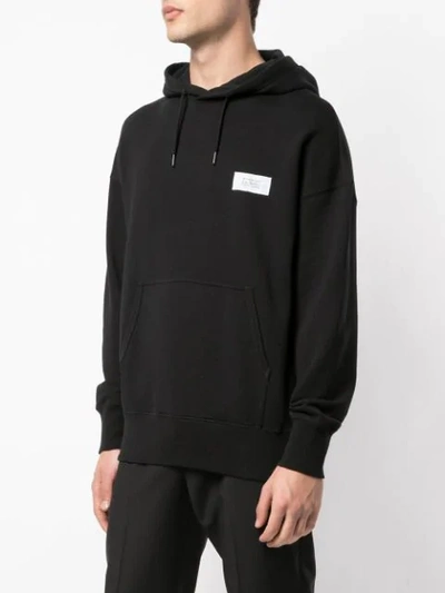 Shop Givenchy Logo Patch Hoodie In 001 Black