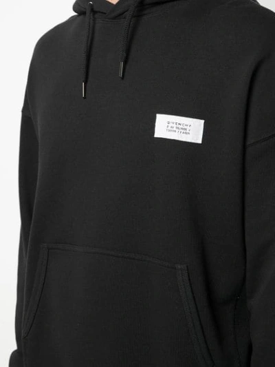 GIVENCHY LOGO PATCH HOODIE - 黑色