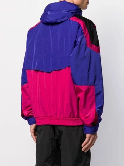 Shop Msgm Colour-block Track Jacket In Pink