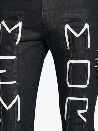 Shop Gucci Super Skinny Pant With ”memento Mori” In Black