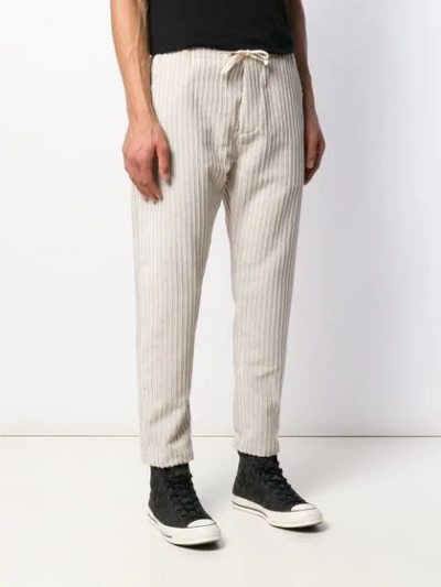 Shop The Silted Company Straight-leg Ribbed Trousers In Offwhite