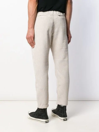 Shop The Silted Company Straight-leg Ribbed Trousers In Offwhite
