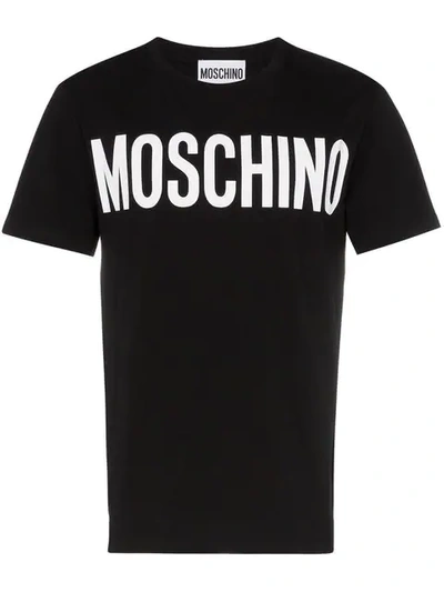 MOSCHINO 对比LOGO T恤 - 黑色