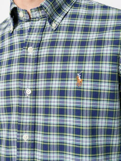 Shop Polo Ralph Lauren Plaid Print Shirt In Blue