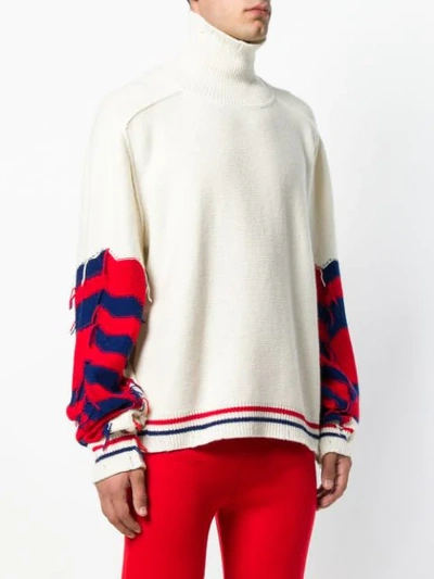 Shop Riccardo Comi Loose Flared Sweater In Neutrals
