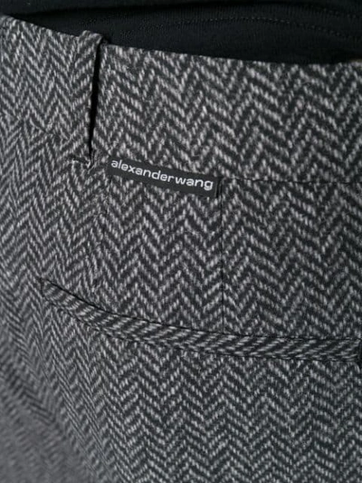 Shop Alexander Wang Herringbone Print Trousers In Grey