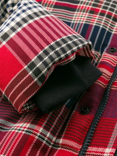 Moncler 'kerleo' Detachable Sleeve Tartan Plaid Down Puffer Jacket In Red |  ModeSens