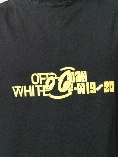 Shop Off-white Logo Print Hoodie In Black