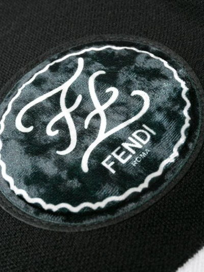 Shop Fendi Two-tone Jumper In Black