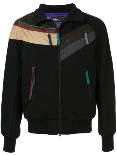 Shop Kolor Contrast Track Jacket In Black