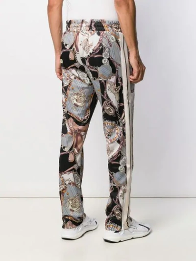 Shop Palm Angels Chain-print Track Pants In Neutrals