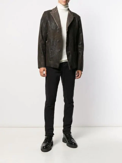 AGED-LOOK LEATHER JACKET
