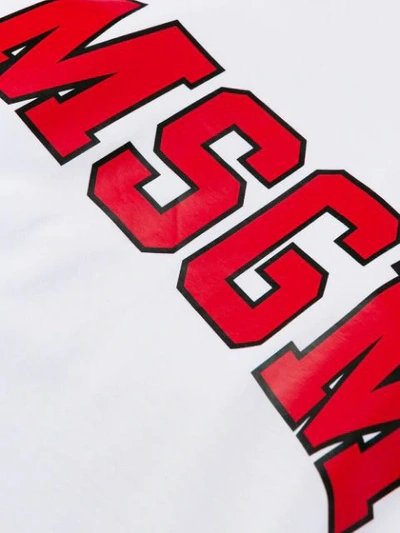 Shop Msgm Logo Printed T-shirt In White