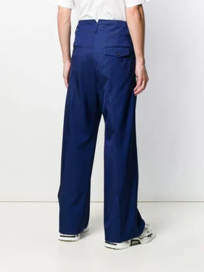 DSQUARED2 WIDE-LEG TROUSERS - 蓝色