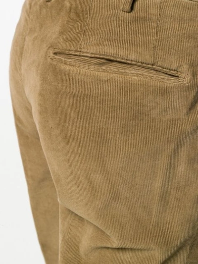 Incotex Textured Straight-leg Trousers In Green