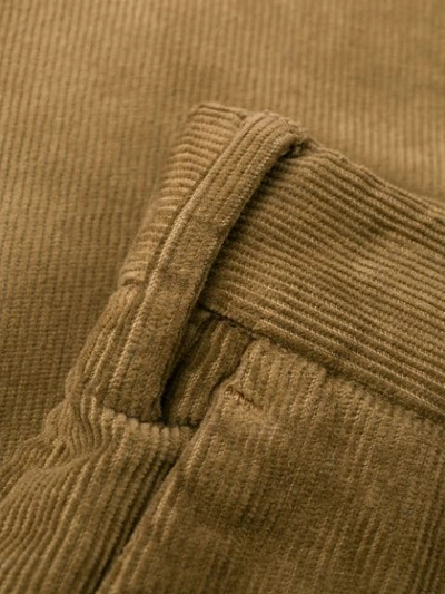 Incotex Textured Straight-leg Trousers In Green