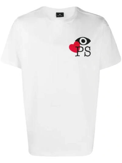 Shop Ps By Paul Smith Eye Love Ps T-shirt In White