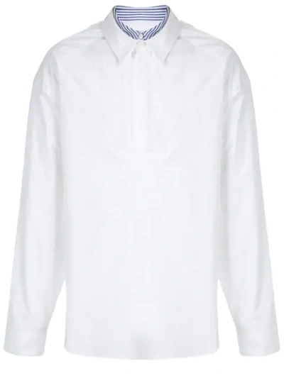 Shop Juunj Oversized Placket Shirt In White
