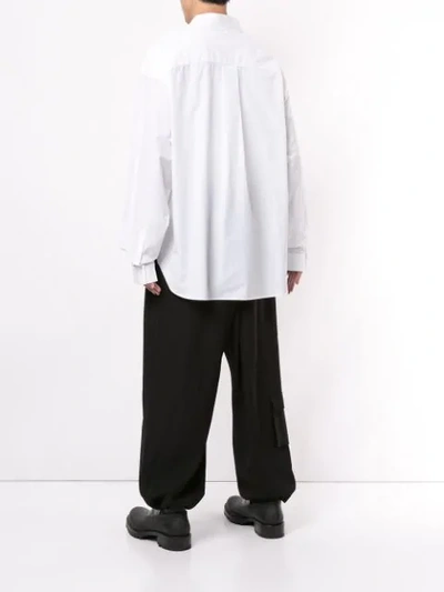 Shop Juunj Oversized Placket Shirt In White