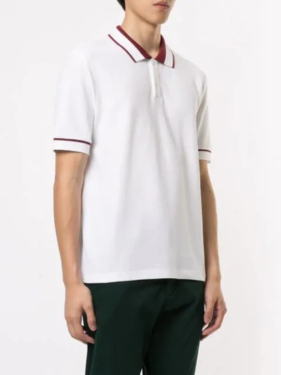 Shop Joseph Piqué Polo Shirt In White