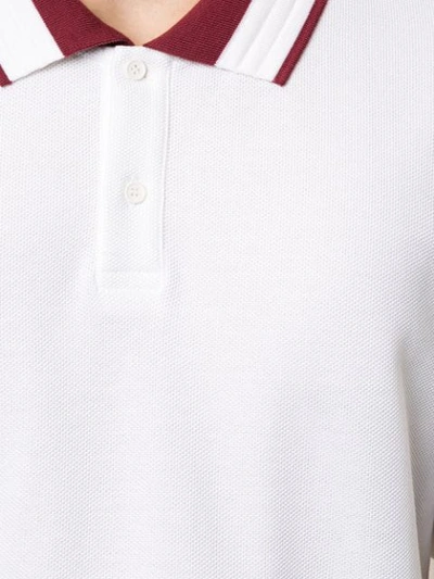 Shop Joseph Piqué Polo Shirt In White