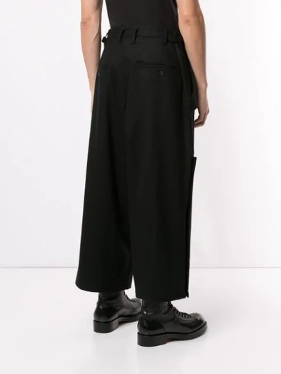 Shop Yohji Yamamoto Button Waist Trousers In Black