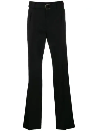 Shop Valentino Belted Tailored Trousers In Black