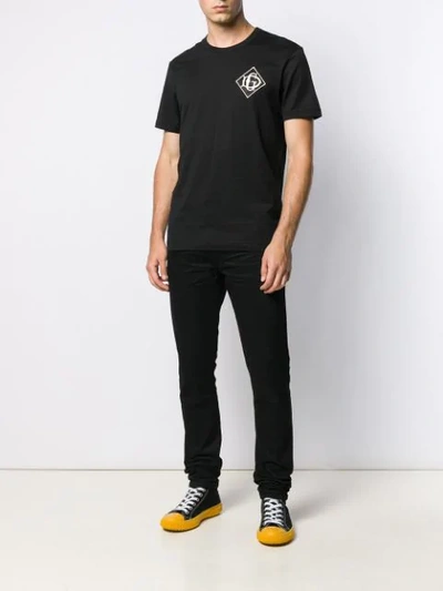 Shop Dolce & Gabbana Embroidered Logo Patch T-shirt In Black