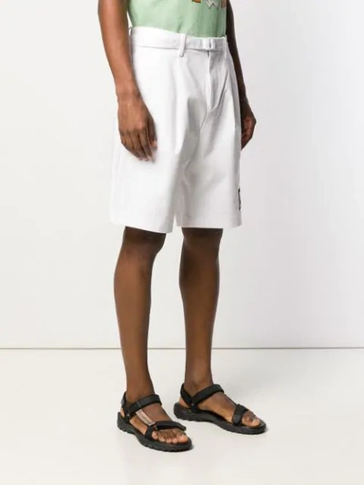 Shop Tommy Hilfiger Pleated Twill Shorts In White