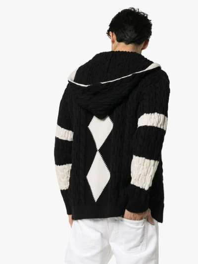 Shop Saint Laurent Baja Zip-up Knit Cardigan In 1095 Black