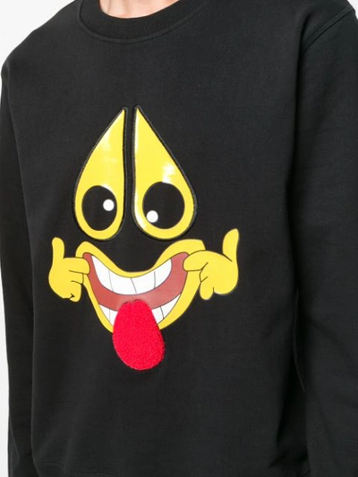 Shop Moose Knuckles Logo Mouth Print Sweatshirt In Black