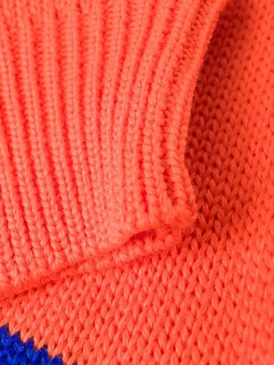 Shop Gcds Logo Knit Jumper In Orange