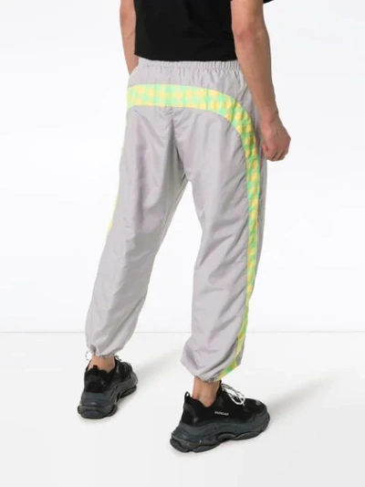 Shop Duo Grey And Green Jogging Pants