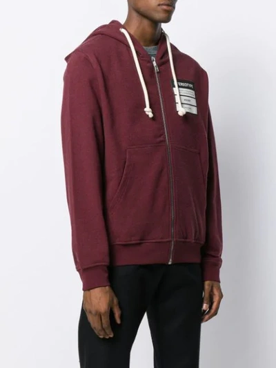 Shop Maison Margiela Stereotype Patch Hoodie In Red