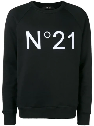 Shop N°21 Logo Print Sweatshirt In Black